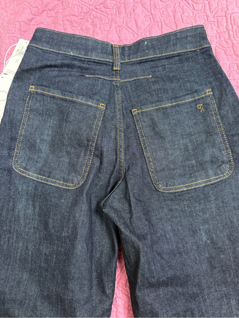 Pilcro Wide-Leg High-Rise Jeans in Dark Indigo - Picture 6 of 6